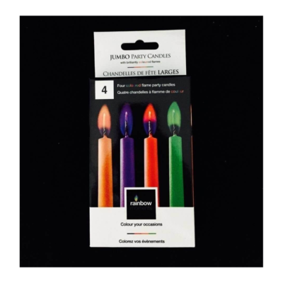 VELA LLAMA DE COLORES JUMBO GRANDE X4