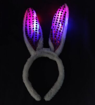 VINCHA CONEJITA PELUCHE LED