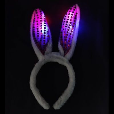 VINCHA CONEJITA PELUCHE LED