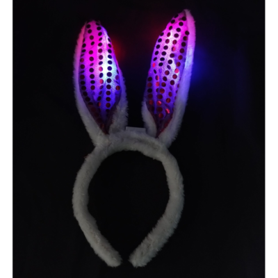 VINCHA CONEJITA PELUCHE LED