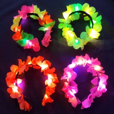 VINCHA HAWAI FLUO LED