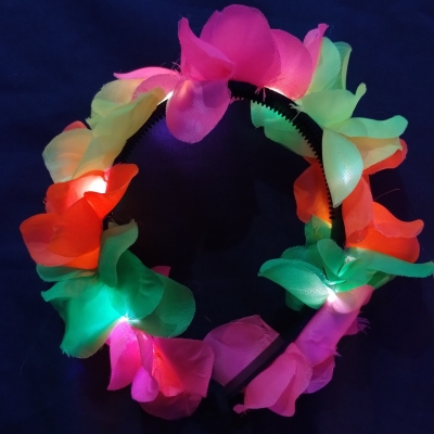 VINCHA HAWAI FLUO LED