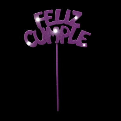 ADORNO TORTA PINCHE FELIZ CUMPLE LED