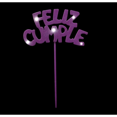 ADORNO TORTA PINCHE FELIZ CUMPLE LED
