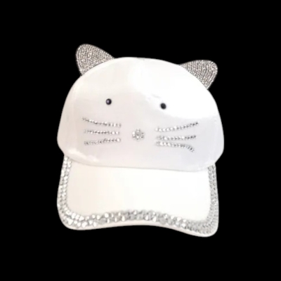 GORRA PREMIUM GATITO BRILLO STRASS