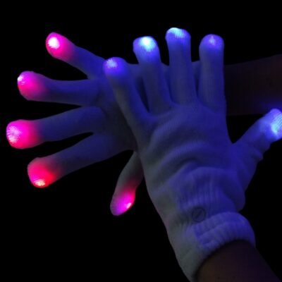 GUANTES BLANCOS LED PAR