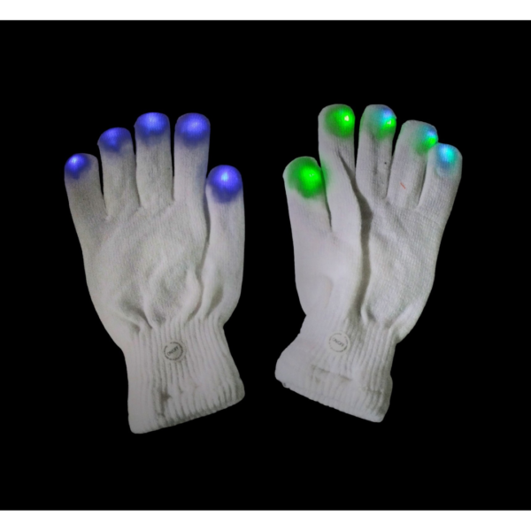 GUANTES BLANCOS LED PAR