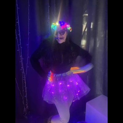 POLLERA TUTU LED CON BRILLOS