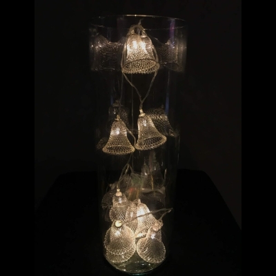 GUIRNALDA CAMPANITAS CALADAS LED