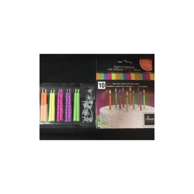 VELA LLAMA DE COLORES ESTRELLITA CHICA X10