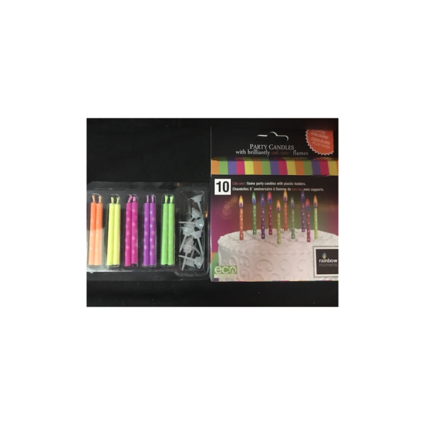 VELA LLAMA DE COLORES ESTRELLITA CHICA X10