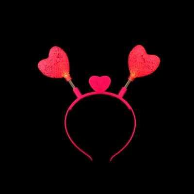 Vinchas Resorte Corazón led x10