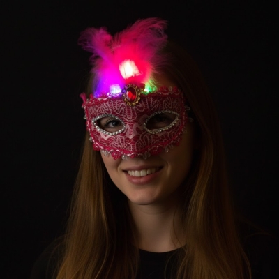 ANTIFAZ PLUME BORDADO LED