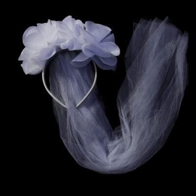 Vincha Novia Flor y Tul LED