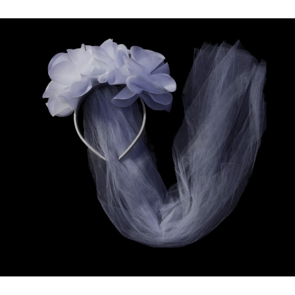 Vincha Novia flor y tul
