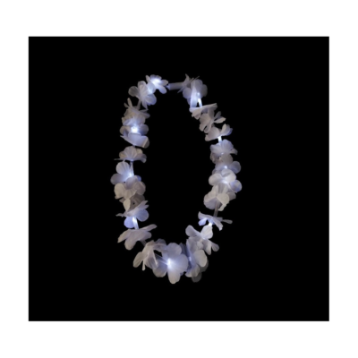 COLLAR HAWAIANO LED BLANCO