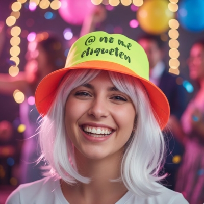 GALERA FLUO CON FRASE 14 CM