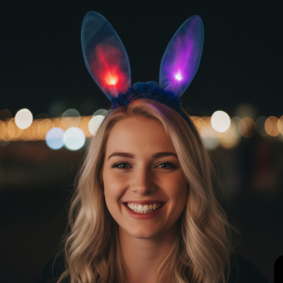 Vincha Conejita Tornasol Led