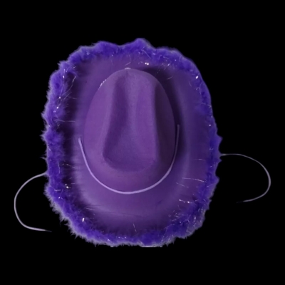 SOMBRERO COWGIRL PLUMITA SIN LUZ