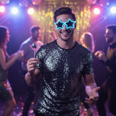 LENTE RETRO ESTRELLA WIRELESS LED