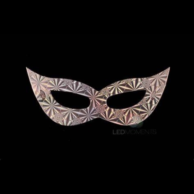 Antifaz Holográfico Plateado x10