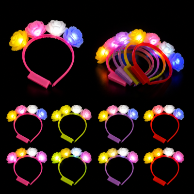 VINCHA FLOR EVA LED x8