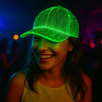 GORRA LED PREMIUM FIBRA ÓPTICA