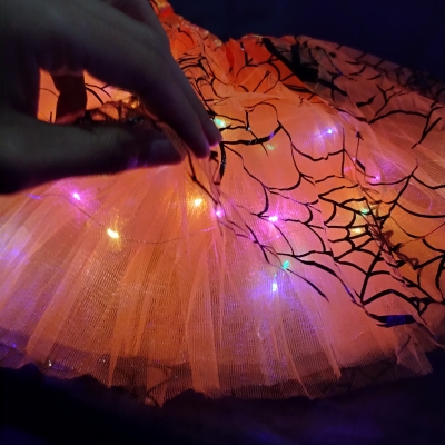 POLLERA TUTU HALLOWEEN LED