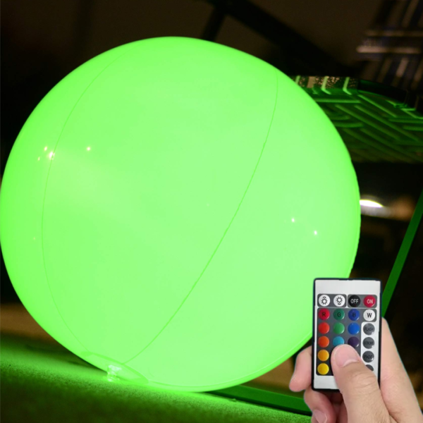 PELOTA INFLABLE LED con control