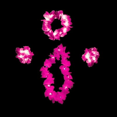 SET HAWAI FLUO LED set 4 piezas