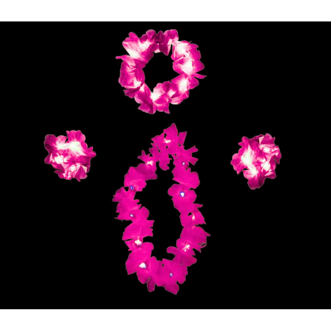 SET HAWAI FLUO LED set 4 piezas