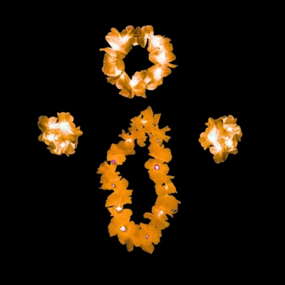 SET HAWAI FLUO LED set 4 piezas