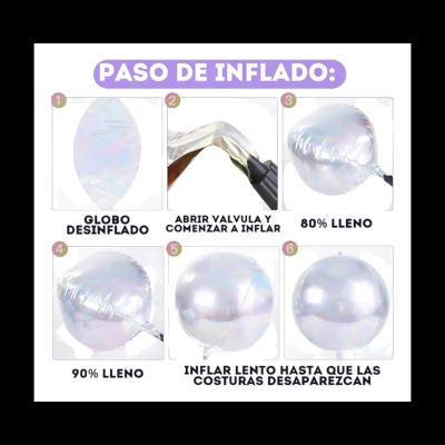 GLOBO ESFERA IRIDISCENTE 60 pulgadas