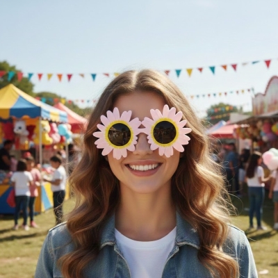 LENTE FANTASÍA MARGARITA s/luz