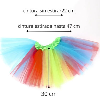 POLLERA TUTU MULTICOLOR