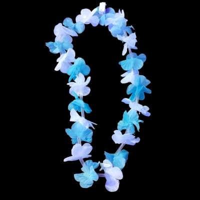 COLLAR HAWAI LED ARGENTINA CELESTE Y BLANCO