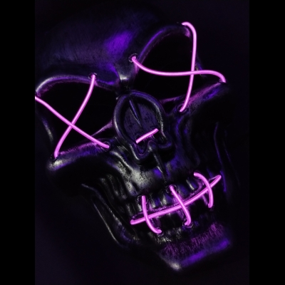 MASCARA CALAVERA RISKY LED s/pilas