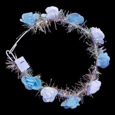 TIARA ATENAS CELESTE Y BLANCA ARGENTINA LED