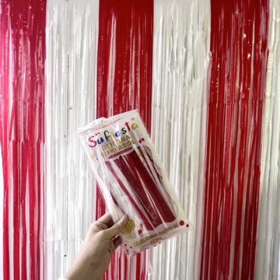 CORTINA METALIZADA RIVER PLATE 2mts x 1mt