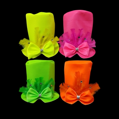 GALERON FLUO MOÑO Y PLUMAS LED