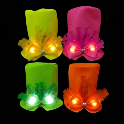 GALERON FLUO MOÑO Y PLUMAS LED