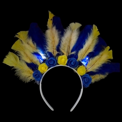 VINCHA TOKYO FUTBOL PLUMAS LED