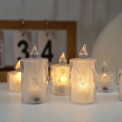 VELA ACRILICA LED ALTA 8cm