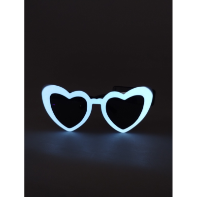 LENTE RETRO CORAZÓN WIRELESS LED - BLANCO