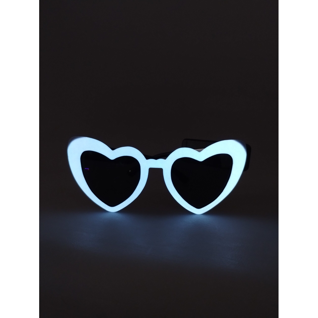 LENTE RETRO CORAZÓN WIRELESS LED - BLANCO