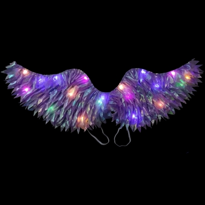 ALAS DE ANGEL LED (plumas iridiscentes)
