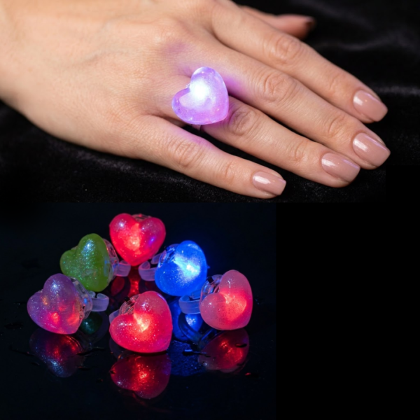 ANILLO RESINA LED - CORAZÓN