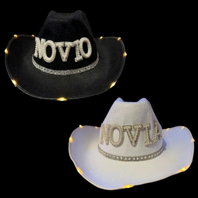 SOMBREROS COWBOY NOVIOS PREMIUM LED