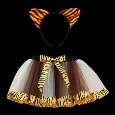 DISFRAZ ANIMALES VINCHA Y POLLERA