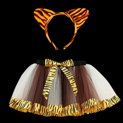 DISFRAZ ANIMALES VINCHA Y POLLERA